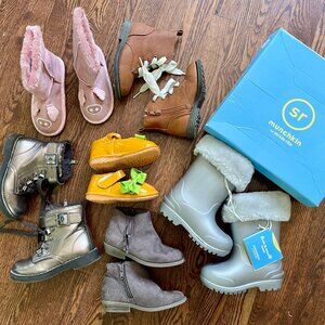 Lot NIB Kids Sz 7 Stride Rite Munchkin Snow Boots + 5 Additional Pairs of Shoes